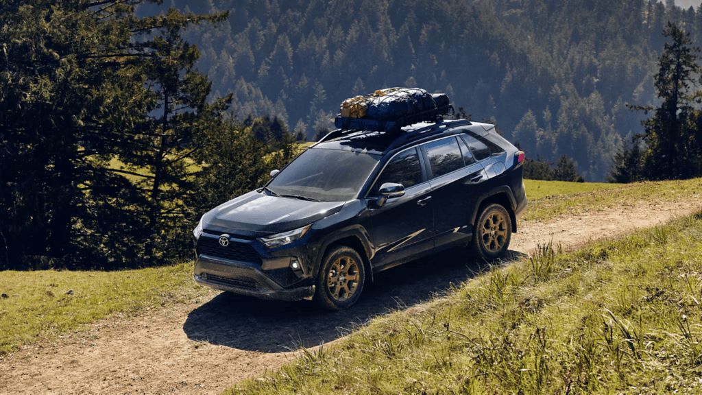 The 2025 Toyota RAV4 venturing into the wilderness