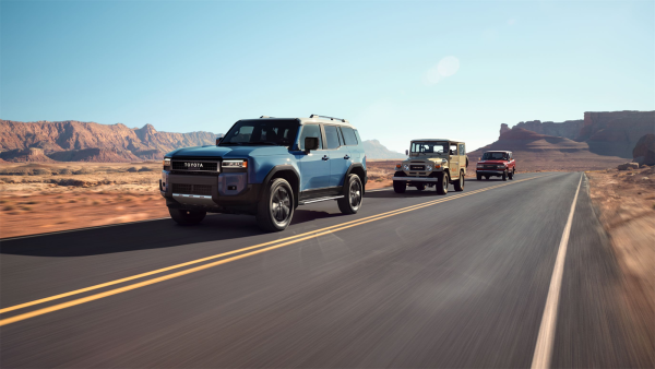 The 2027 Toyota Land Cruiser on the road