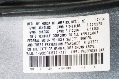 2015 Honda Accord Base