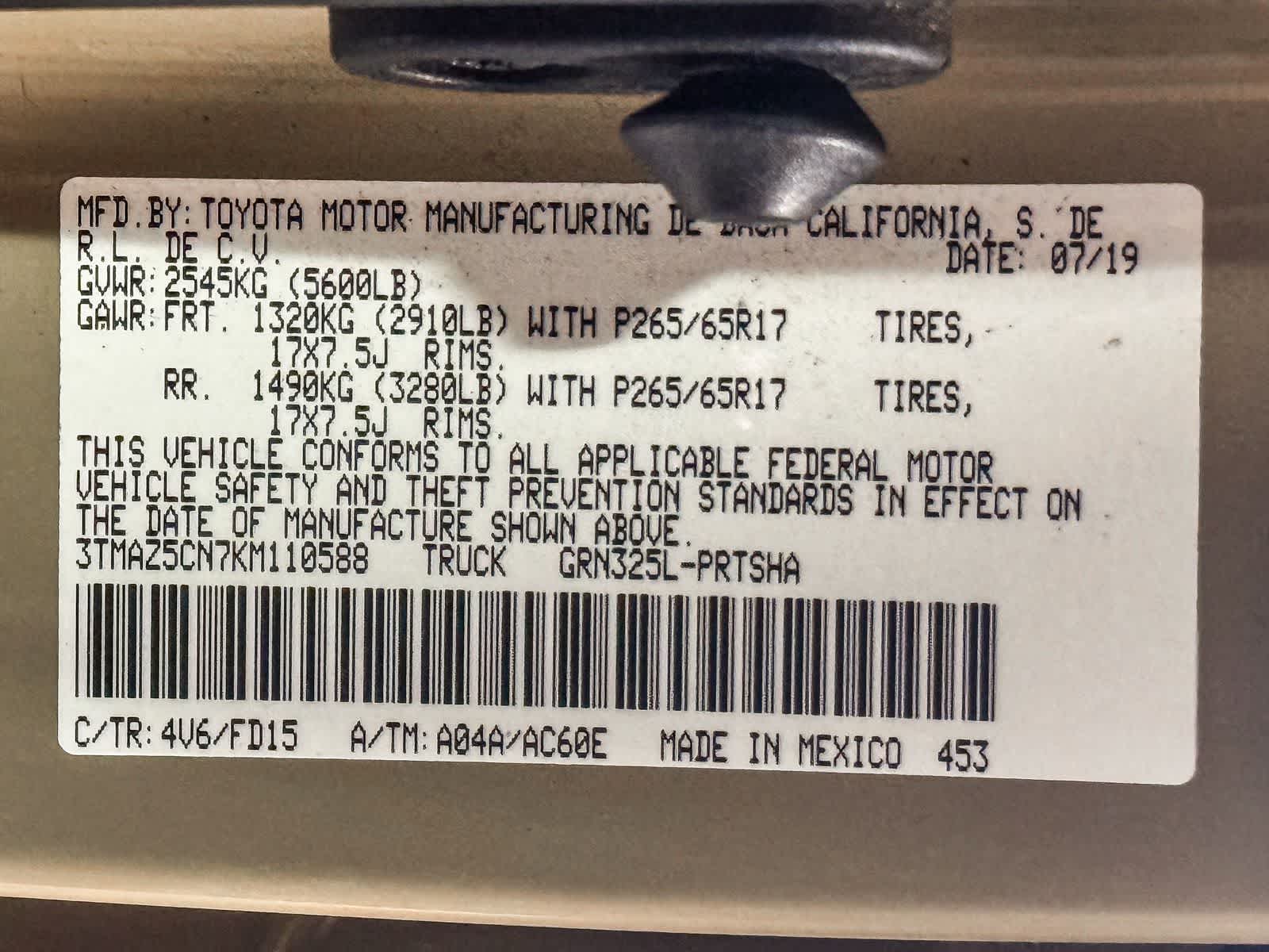 2019 Toyota Tacoma TRD Sport