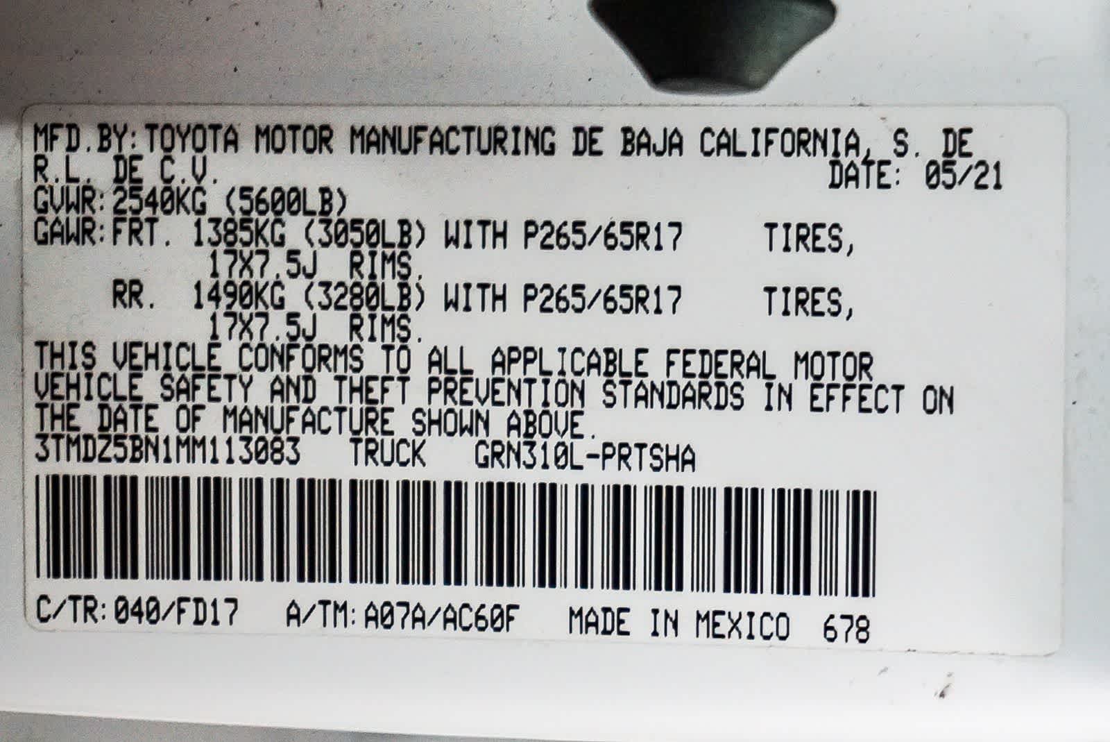 2021 Toyota Tacoma TRD Sport