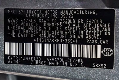 2023 Toyota Camry SE