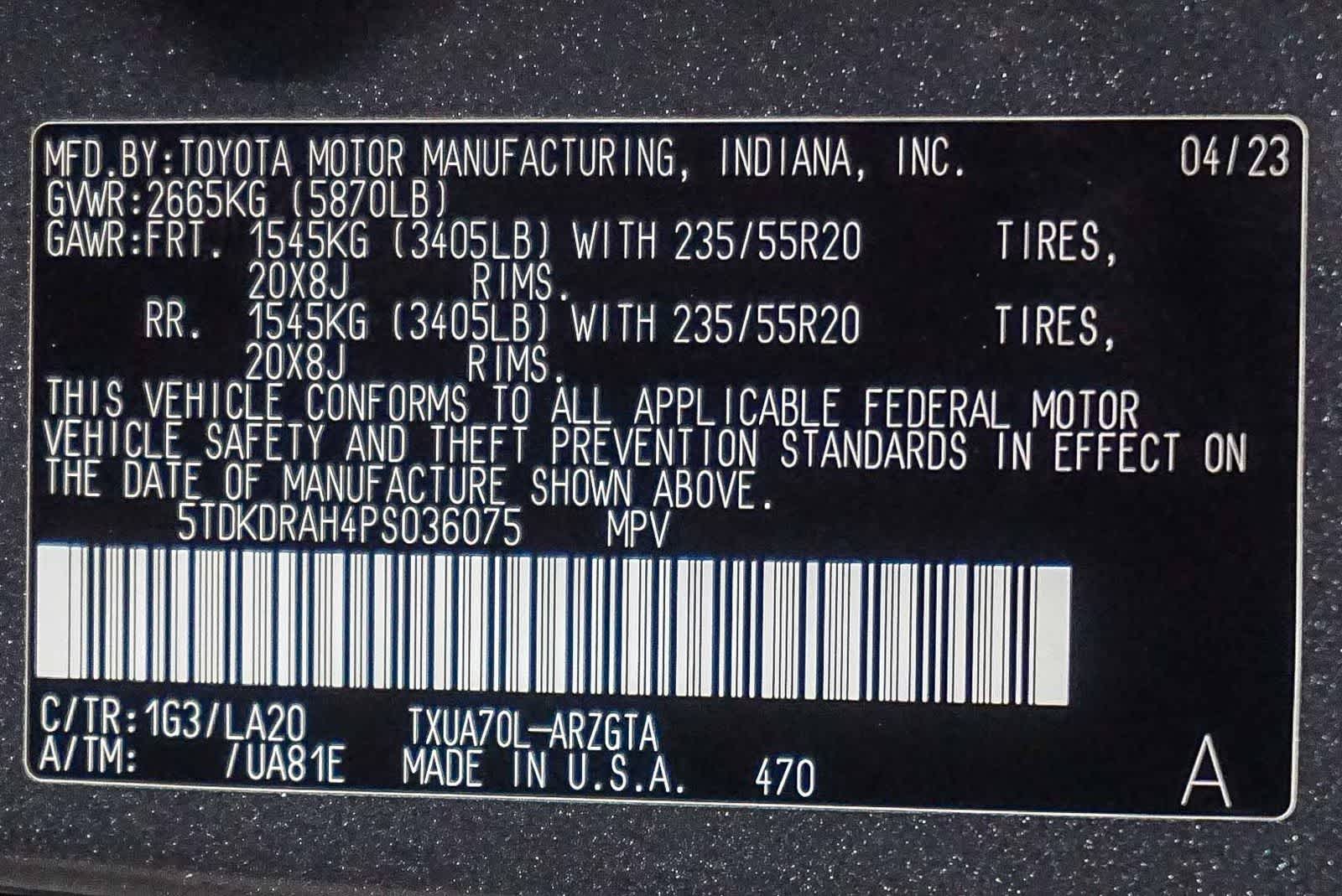 2023 Toyota Highlander Platinum