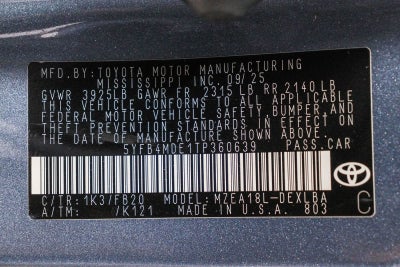 2026 Toyota Corolla LE