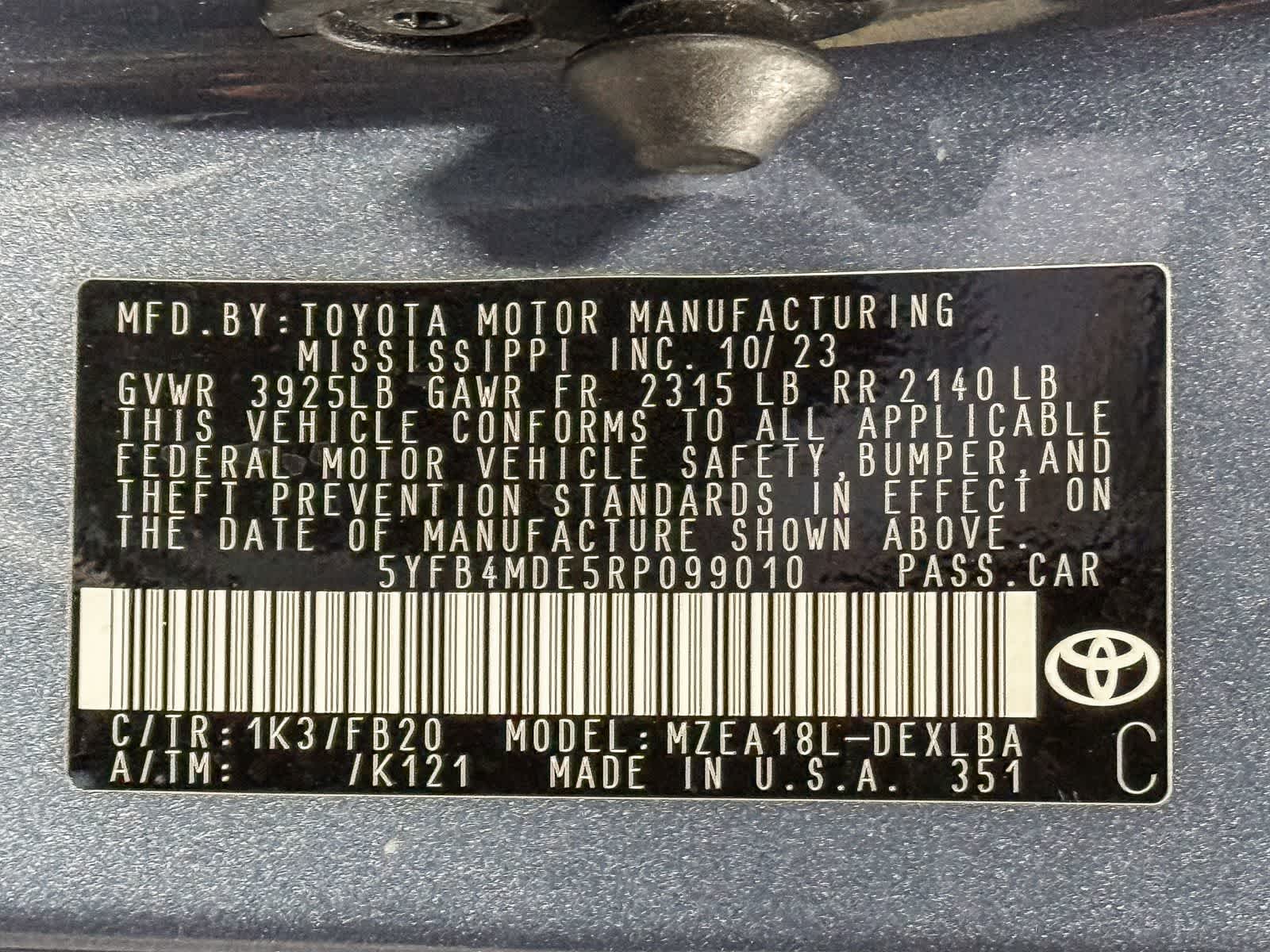 2024 Toyota Corolla LE