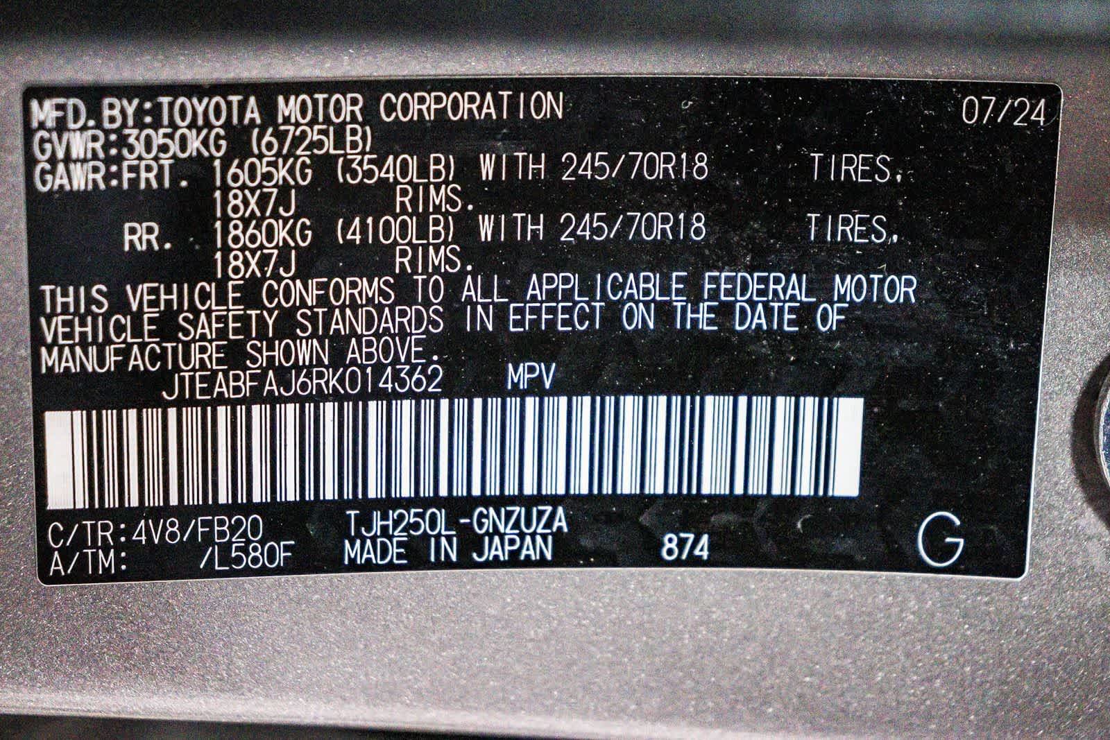2024 Toyota Land Cruiser 1958
