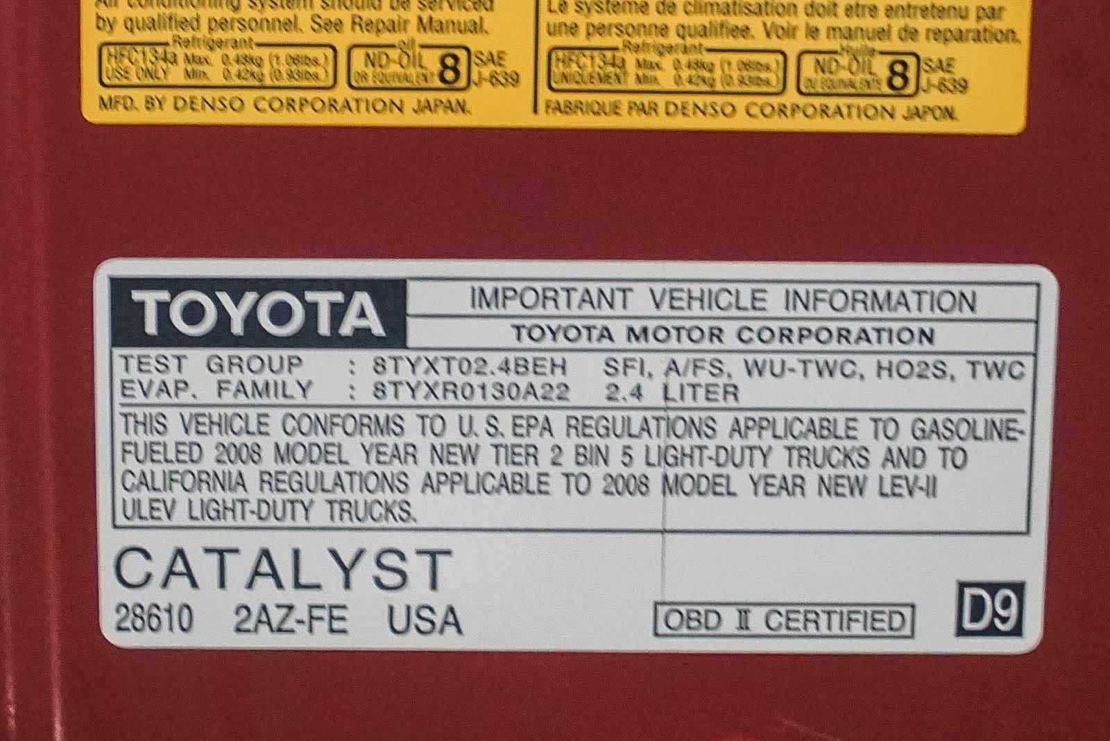 2008 Toyota RAV4 FWD 4dr 4-cyl 4-Spd AT (Natl)