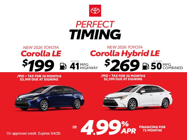 2026 Corolla LE & Corolla Hybrid LE