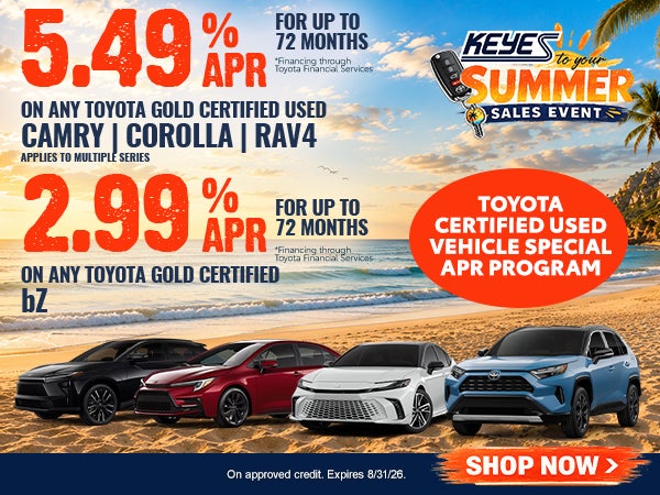 Toyota Certified Used Vehicle Special APR Program
