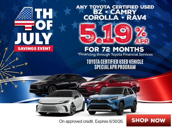 Toyota Certified Used Vehicle Special APR Program